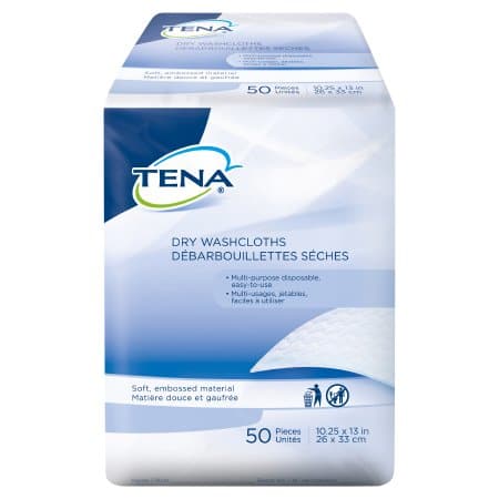 Tena Dry Washcloths